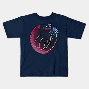 Curled Dragon Black Raspberry :: Dragons and Dinosaurs Kids T-Shirt